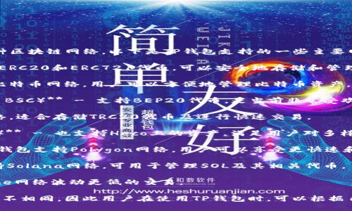 TP钱包作为一款多链数字货币钱包，支持多种区块链网络。以下是TP钱包支持的一些主要网络：

1. **以太坊（Ethereum）** - TP钱包支持ERC20和ERC721代币，可以安全地存储和管理以太坊生态系统内的数字资产。

2. **比特币（Bitcoin）** - TP钱包也兼容比特币网络，用户可以方便地管理比特币资产。

3. **币安智能链（Binance Smart Chain, BSC）** - 支持BEP20代币，是当前非常受欢迎的链之一，特别是在DeFi和NFT领域。

4. **波场（Tron）** - TP钱包支持Tron网络，适合存储TRC20代币及进行快速交易。

5. **火币生态链（Huobi Eco Chain, Heco）** - 也支持Heco上的资产，满足用户对多样化资产的需求。

6. **Polygon（原Matic Network）** - TP钱包支持Polygon网络，用户可以享受更快速和更便宜的交易体验。

7. **Solana** - 一些版本的TP钱包还支持Solana网络，可用于管理SOL及其相关代币。

8. **Avalanche（雪崩）** - 支持Avalanche网络波动更低的交易。

不同的网络所支持的代币类型和性能特点各不相同，因此用户在使用TP钱包时，可以根据自己的需求选择相应的网络进行管理和交易。